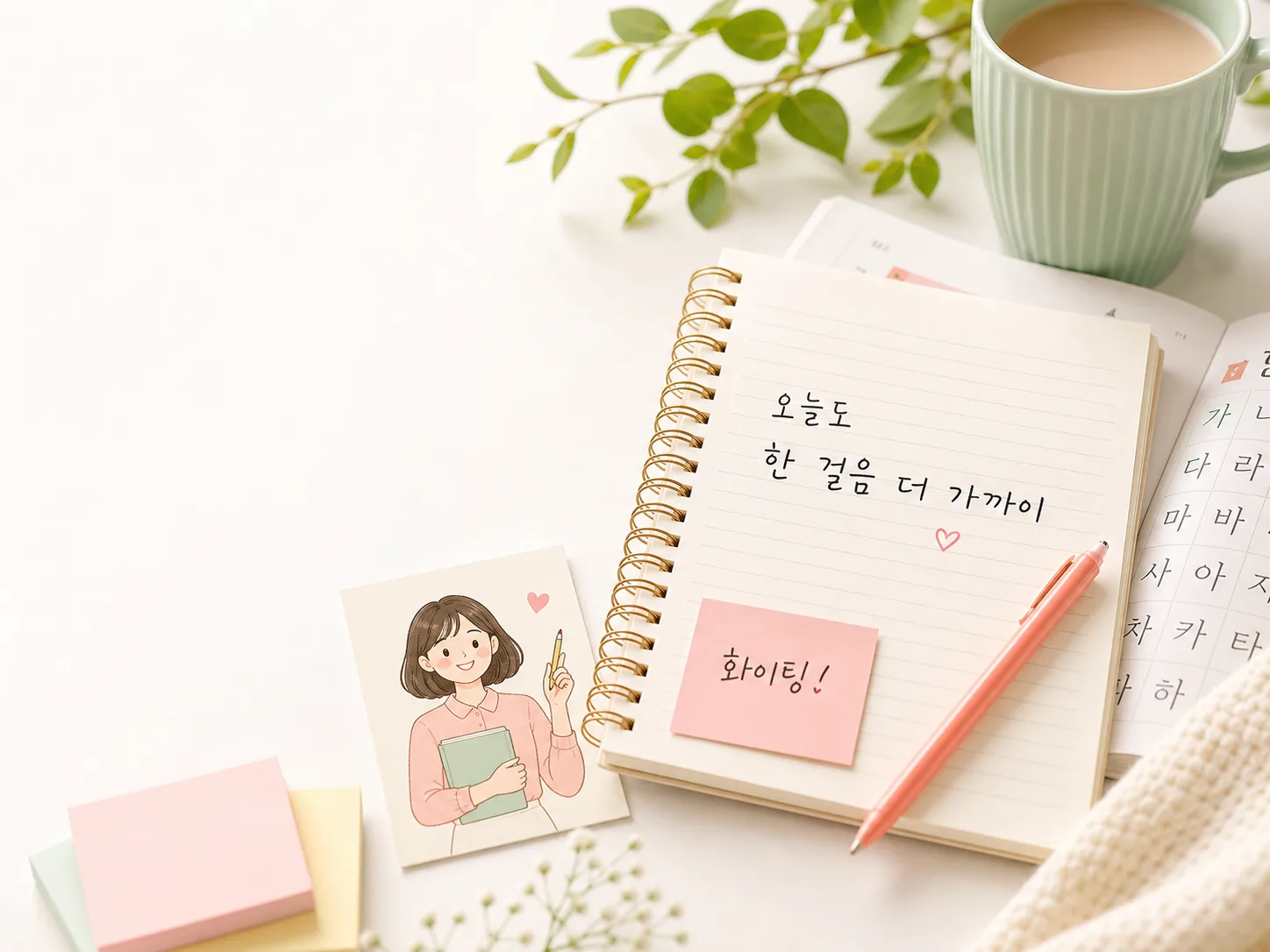 韓国語のノートと文具